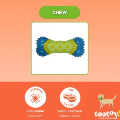 Tootoy! Hueso de Goma con Texturas para perros