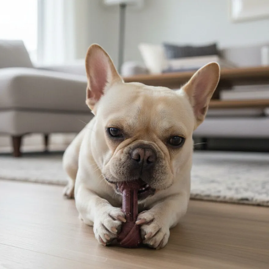 Tootoy! Hueso Mordedor de Bambú Sabor Carne Marrón para perros