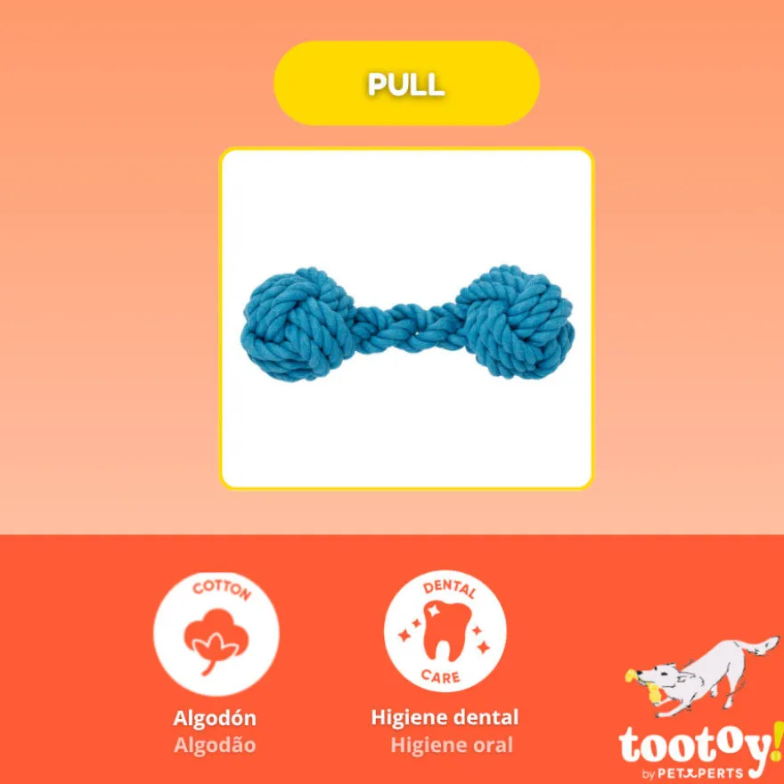 Tootoy! Hueso Mordedor de Cuerda Azul para perros