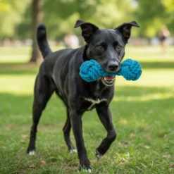 Tootoy! Hueso Mordedor de Cuerda Azul para perros