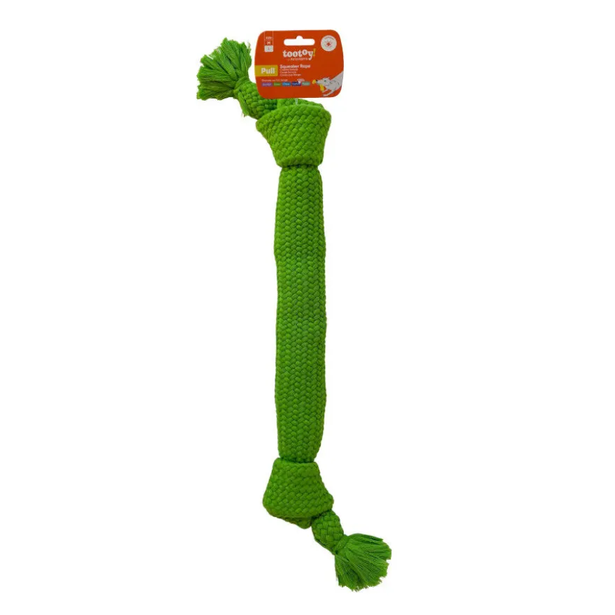 Tootoy! Hueso Mordedor de Cuerda Verde para perros