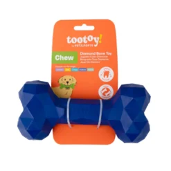 Tootoy! Hueso Portagolosinas de Goma Azul para perros