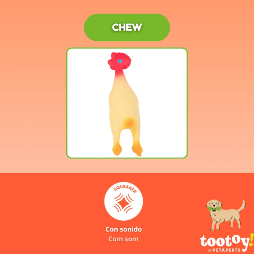 Tootoy! Juguete Pollo Mordedor con Sonido para perros