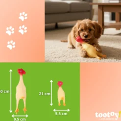 Tootoy! Juguete Pollo Mordedor con Sonido para perros