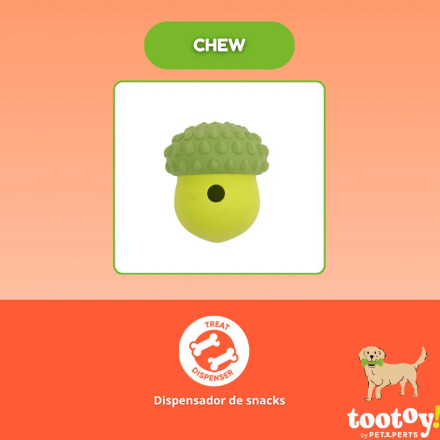 Tootoy! Juguete Portagolosinas Bellota Verde para perros