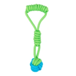 Tootoy! Modedor para Tirar de Cuerda con Pelota Verde y Azul para perros