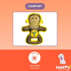 Tootoy! Mono Mordedor de Peluche Resistente para perros