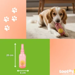 Tootoy! Mordedor Botella con Pelota de Goma para perros