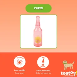 Tootoy! Mordedor Botella con Pelota de Goma para perros
