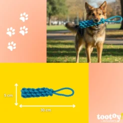 Tootoy! Mordedor de Cuerda Azul para perros