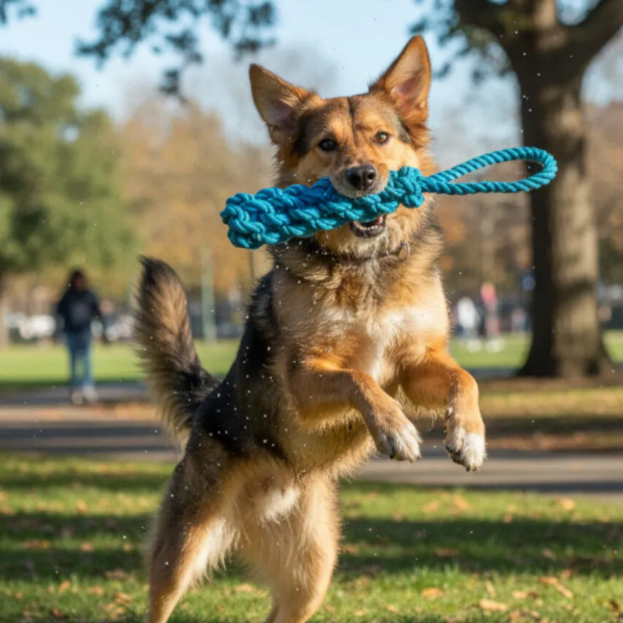 Tootoy! Mordedor de Cuerda Azul para perros