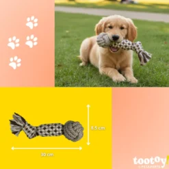 Tootoy! Mordedor de Cuerda con Pelota para perros