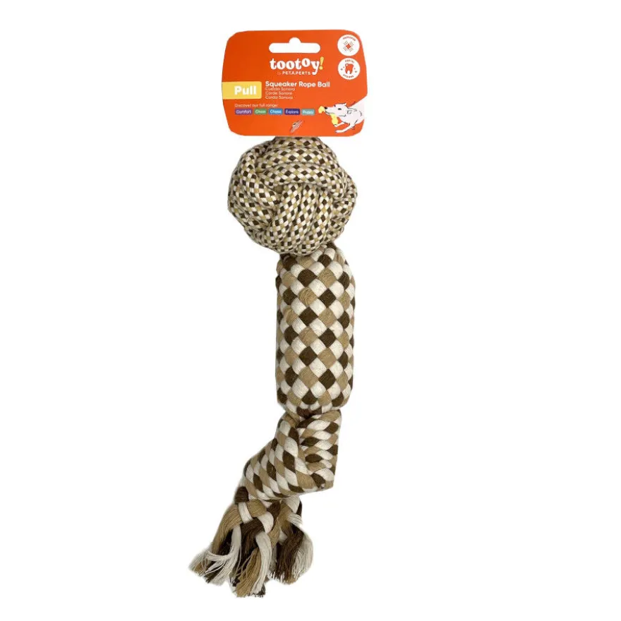 Tootoy! Mordedor de Cuerda con Pelota para perros