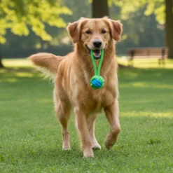 Tootoy! Mordedor de Cuerda con Pelota Verde para perros
