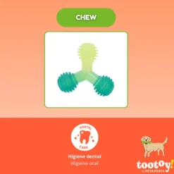 Tootoy! Mordedor de Pelotas en Triángulo Verde para perros