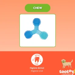 Tootoy! Mordedor de Pelotas en Triángulo Azul para perros