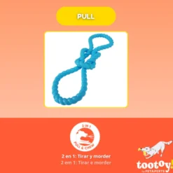 Tootoy! Mordedor Rubber Seaknot de Goma Azul para perros