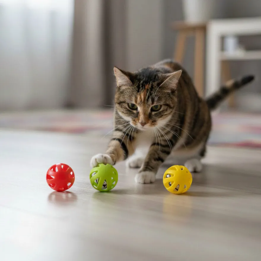 Tootoy! Pelota con Cascabel Colores Variados para gatos