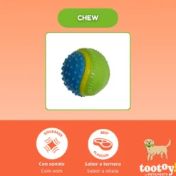 Tootoy! Pelota de Goma con Texturas para perros