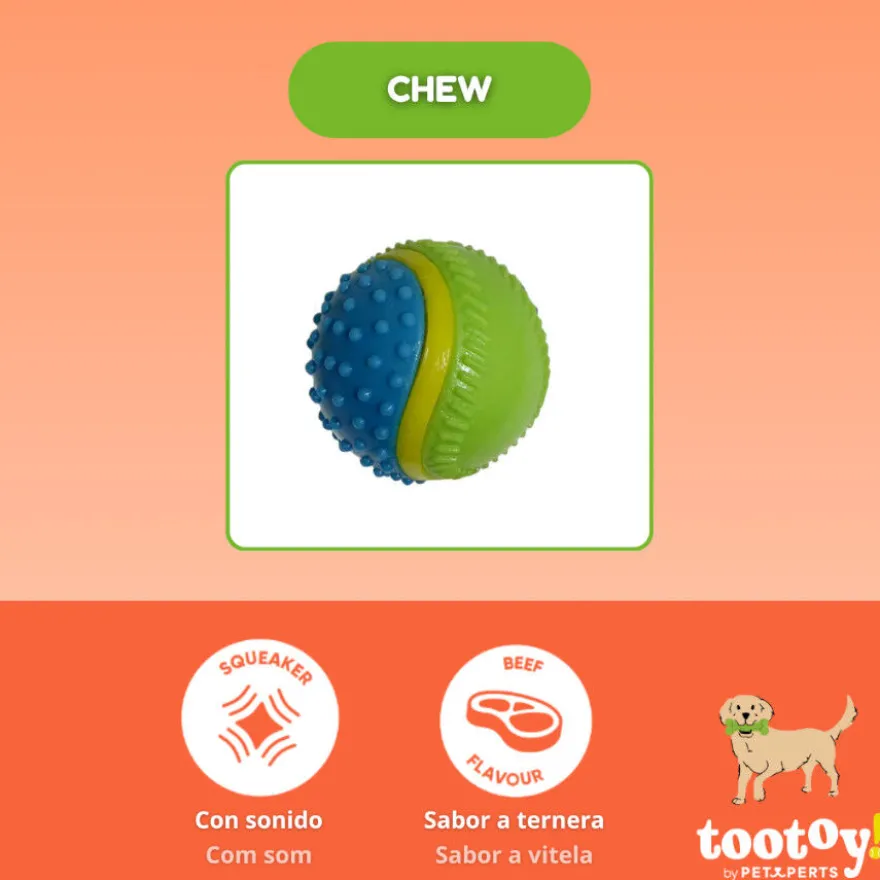 Tootoy! Pelota de Goma con Texturas para perros
