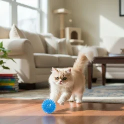 Tootoy! Pelota de Goma Luminosa Azul para gatos