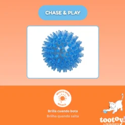 Tootoy! Pelota de Goma Luminosa Azul para gatos