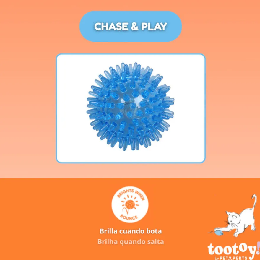 Tootoy! Pelota de Goma Luminosa Azul para gatos