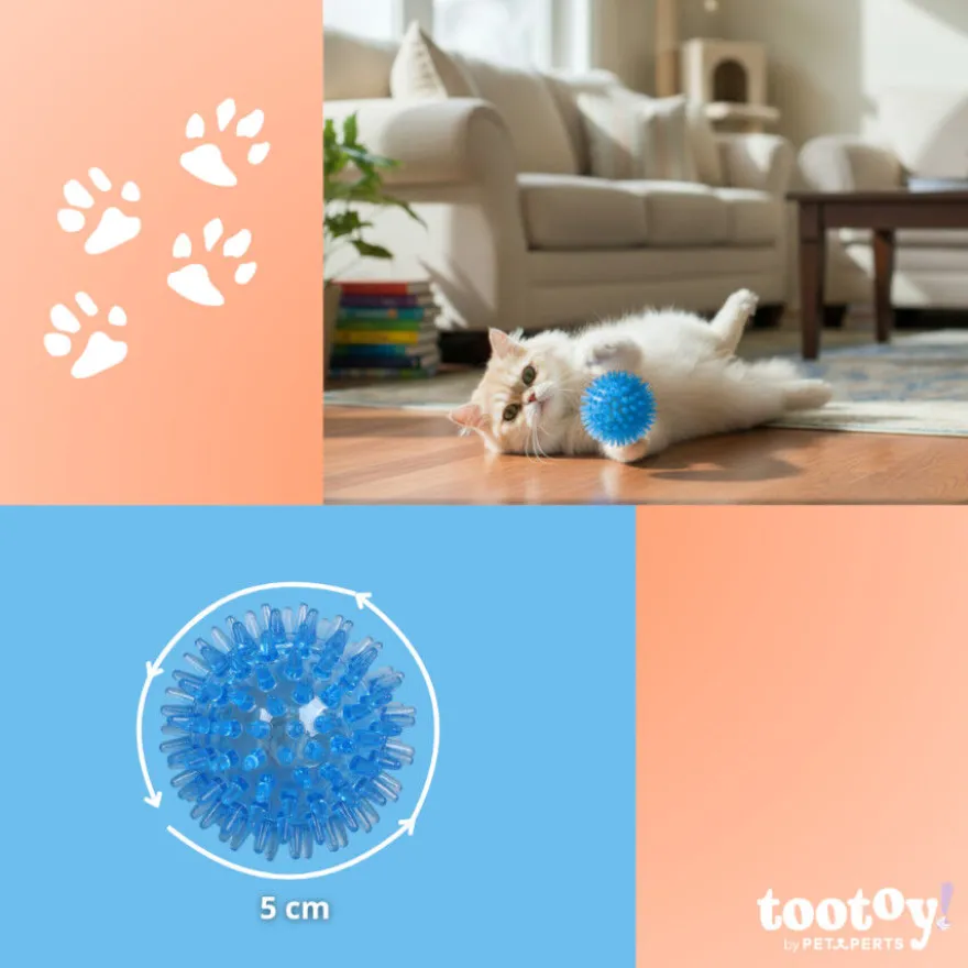 Tootoy! Pelota de Goma Luminosa Azul para gatos