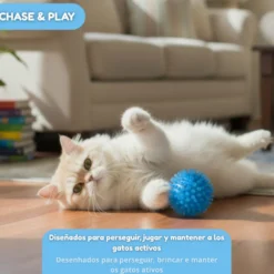 Tootoy! Pelota de Goma Luminosa Azul para gatos