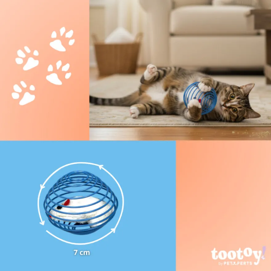 Tootoy! Pelota Interactiva con Ratón para gatos