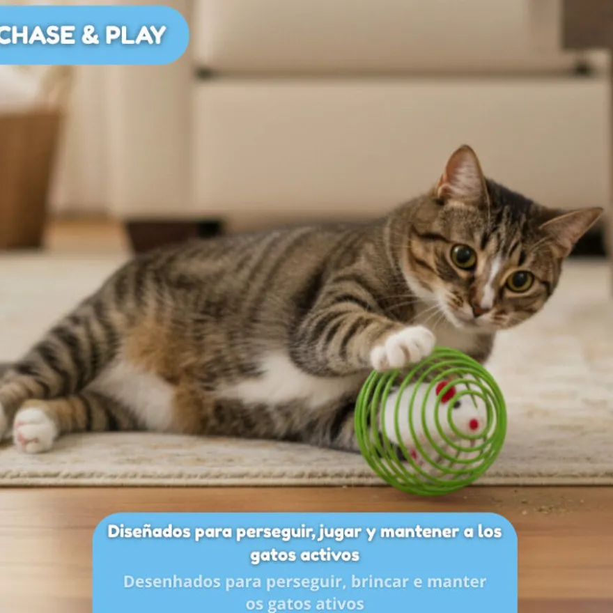 Tootoy! Pelota Interactiva con Ratón para gatos