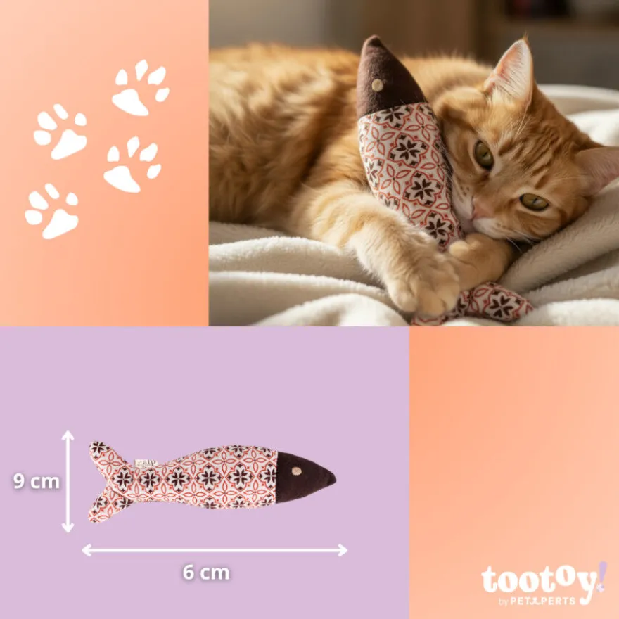 Tootoy! Peluche Pez con Catnip Estampado para gatos
