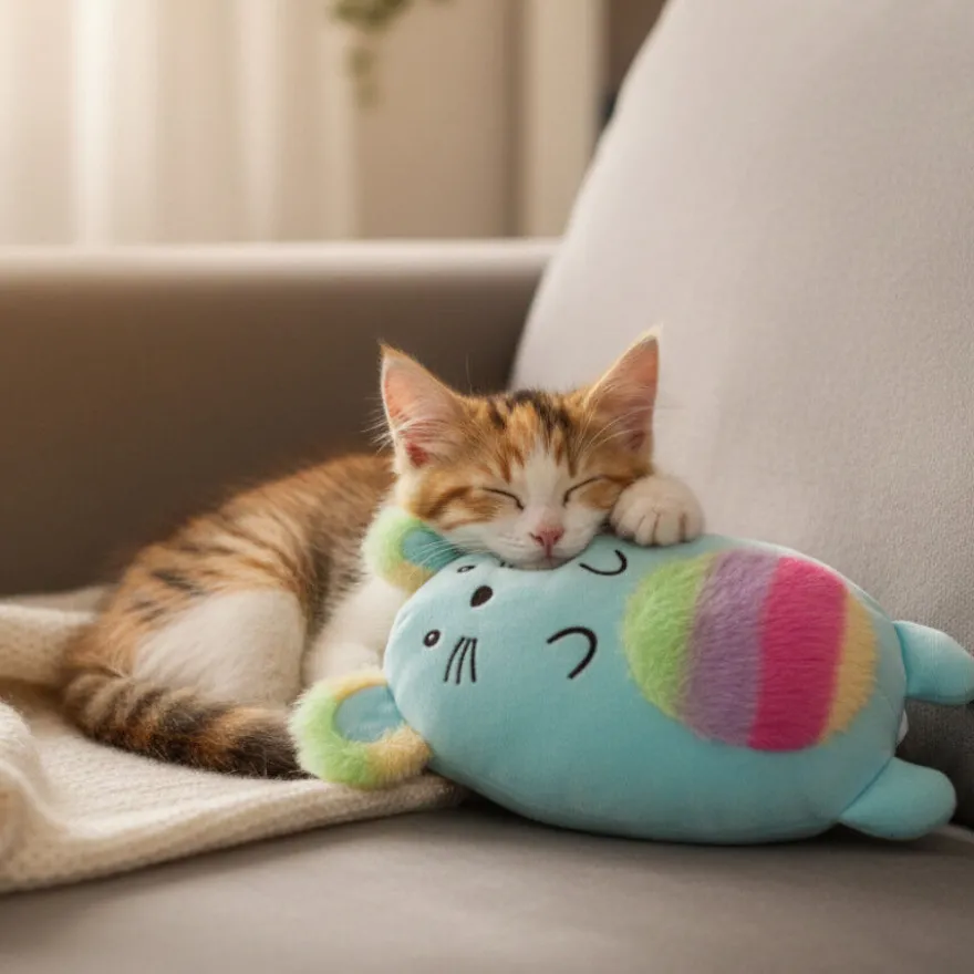 Tootoy! Peluche Rainbow Mouse Azul para gatos