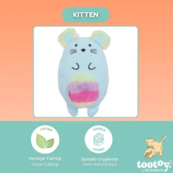 Tootoy! Peluche Rainbow Mouse Azul para gatos
