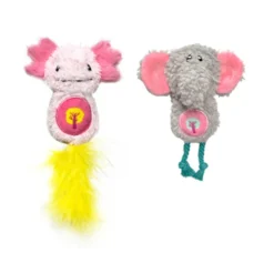 Tootoy! Peluches con Catnip Elefante & Ajolote para gatitos