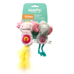 Tootoy! Peluches con Catnip Elefante & Ajolote para gatitos