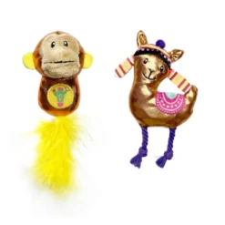 Tootoy! Peluches con Catnip Monkey & Alpaca para gatitos