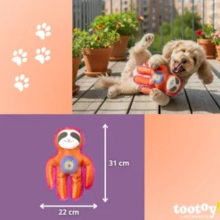 Tootoy! Perezoso Mordedor de Peluche Resistente para perros