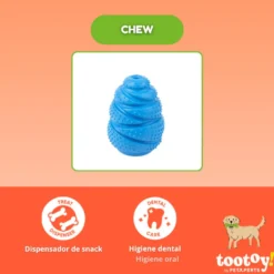 Tootoy! Portagolosinas de Goma Azul o Naranja para perros
