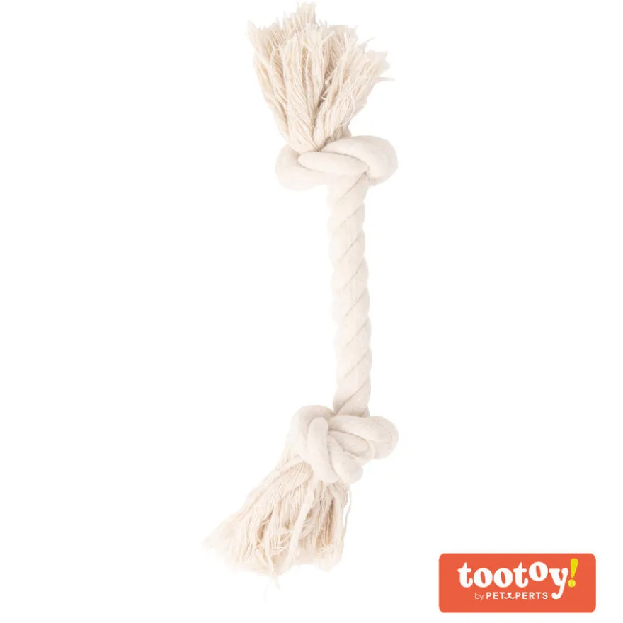Tootoy! Pull Natural Rope Bone juguete de cuerda para perros