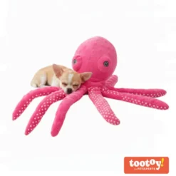 Tootoy! Pulpo de Peluche con Sonido Rosa para perros