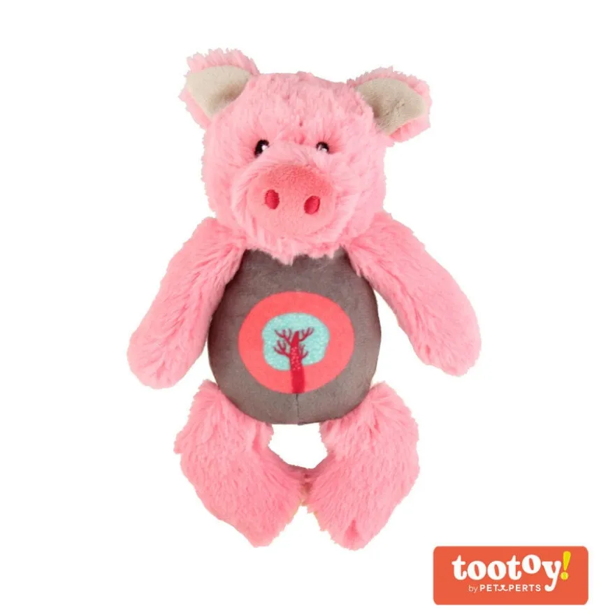 Tootoy! Puppy Pink Pig Cuddler peluche para perros