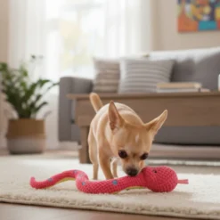 Tootoy! Serpiente Mordedor de Peluche Rosa para perros
