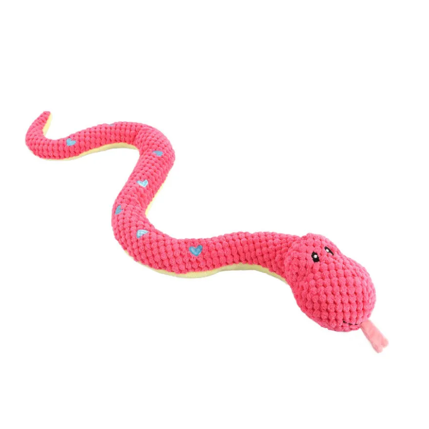 Tootoy! Serpiente Mordedor de Peluche Rosa para perros