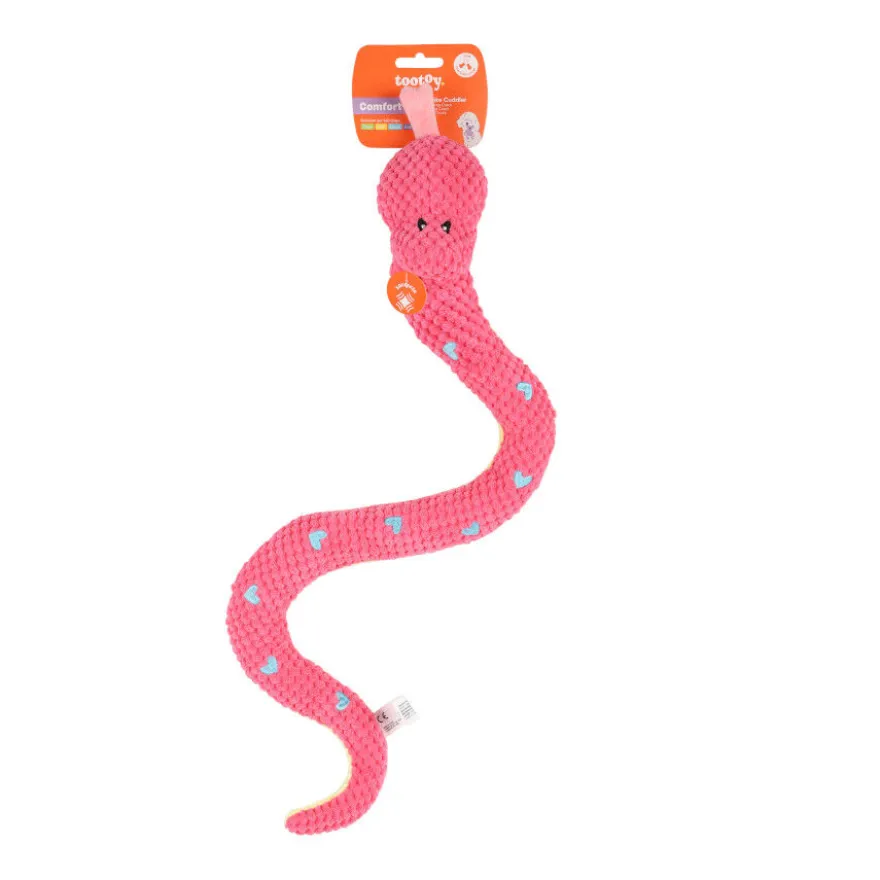 Tootoy! Serpiente Mordedor de Peluche Rosa para perros