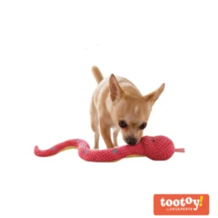 Tootoy! Serpiente Mordedor de Peluche Rosa para perros