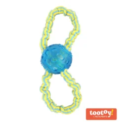 Tootoy! Super elastic toy Blue Pelota con Cuerda Azul para perros