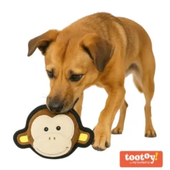 Tootoy! UResist Monkey Cuddler peluche resistente para perros