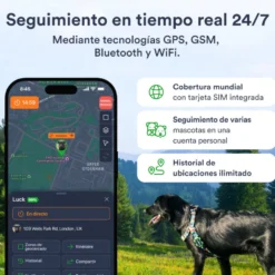 Trackimo Localizador GPS Petloc8 4G para perros y gatos