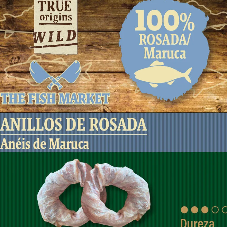 True Origins Anillos Piel Rosada Snack para perros